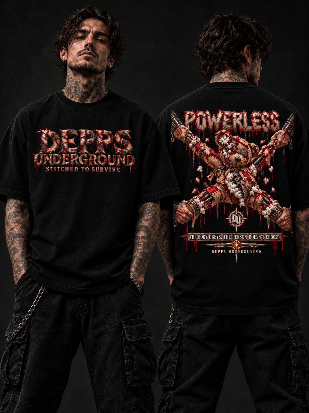 POWERLESS — Black Tee
